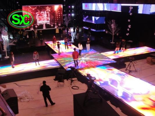 Prezzo buono Dance Floor dell'interno alla moda con il passo del pixel di 6.25mm, schermo principale interattivo della pista da ballo di 250mm*250mm in linea