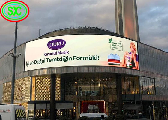 Display pubblicitario all'aperto a LED curvo, pannello a LED P6, display a LED a colori interiori a colori 20W