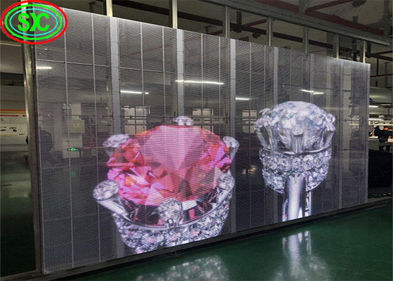 Prezzo buono Alto schermo trasparente dei centri commerciali di luminosità P3.91 LED in linea