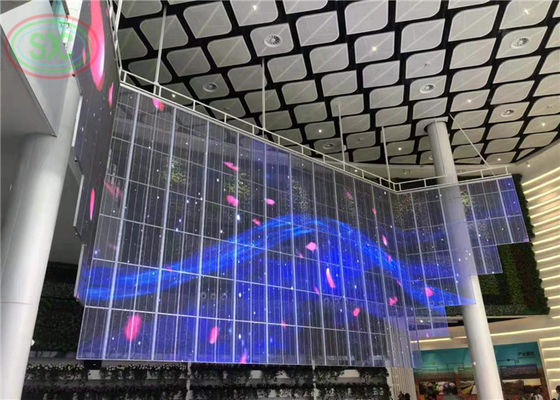 Prezzo buono schermo LED trasparente ad alta definizione con configurazione di pixel 1R1G1B e eccellente distanza di visualizzazione per la pubblicità In linea