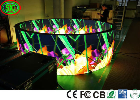 Prezzo buono Armadio in ferro 1R1G1B P4 Schermo LED flessibile a cerchio SMD2121 schermo LED a colori indoor a colori in linea