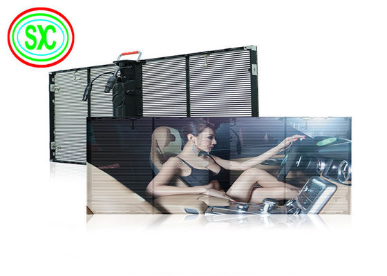 HD Full Color Video Advertising Led Screen G3.91-7.82 Vetro interno vetro trasparente LED Display
