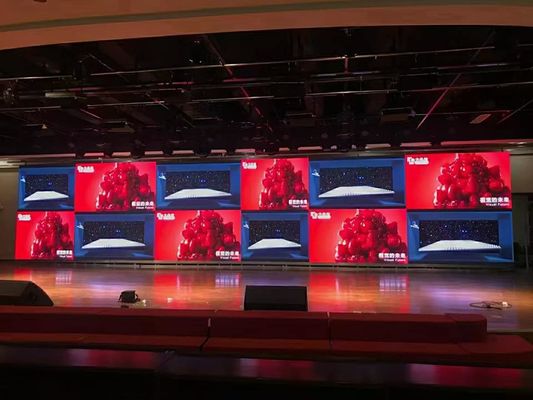 Prezzo buono La tenda principale del fondo di fase, fase di alta luminosità ha condotto il video gabinetto della parete I500X500MM, 5500 la luminosità, sistema della nova in linea