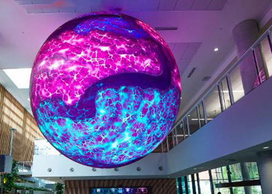 360° All'aperto Colonna a colori sfera LED Display Screen Building Billboard