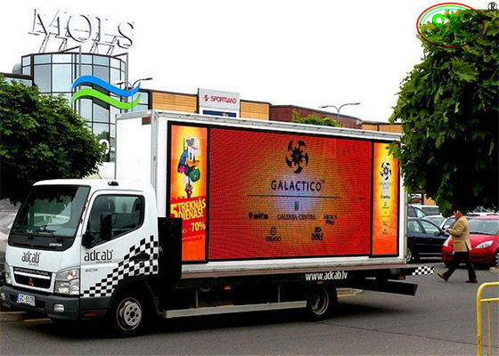Prezzo buono Esposizione di LED mobile di alta luminosità del camion esteriore di colore pieno P10mm con il gabinetto del ferro in linea