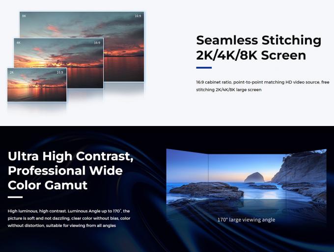 Sistema di controllo Nova Star 600*337.5mm Schermata LED in alluminio a stampa stampata per pubblicit&agrave; P0.9 P1.25 P1.56 16 9 4