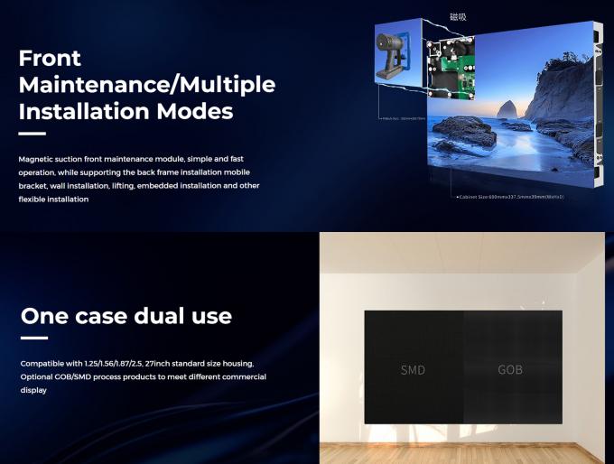 Sistema di controllo Nova Star 600*337.5mm Schermata LED in alluminio a stampa stampata per pubblicit&agrave; P0.9 P1.25 P1.56 16 9 5