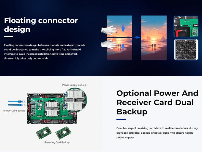Sistema di controllo Nova Star 600*337.5mm Schermata LED in alluminio a stampa stampata per pubblicit&agrave; P0.9 P1.25 P1.56 16 9 6